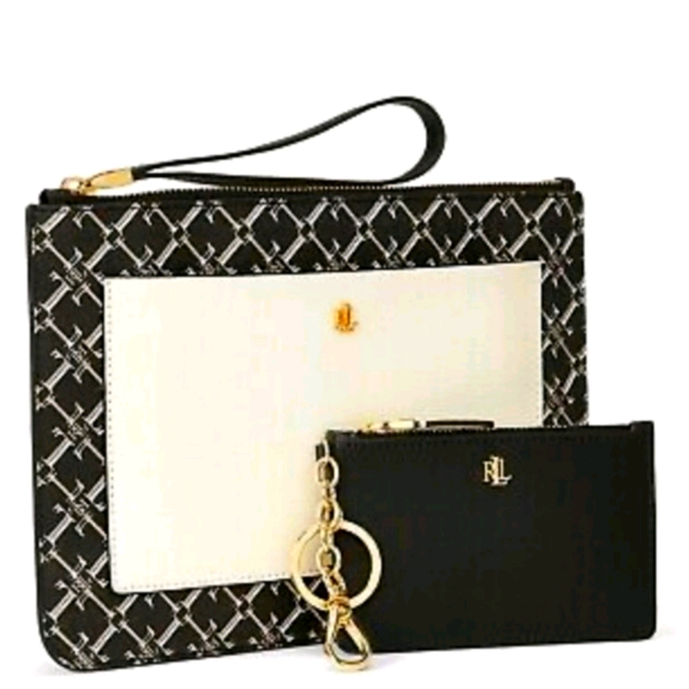 NWT Lauren Ralph Lauren Pouch Duo Set